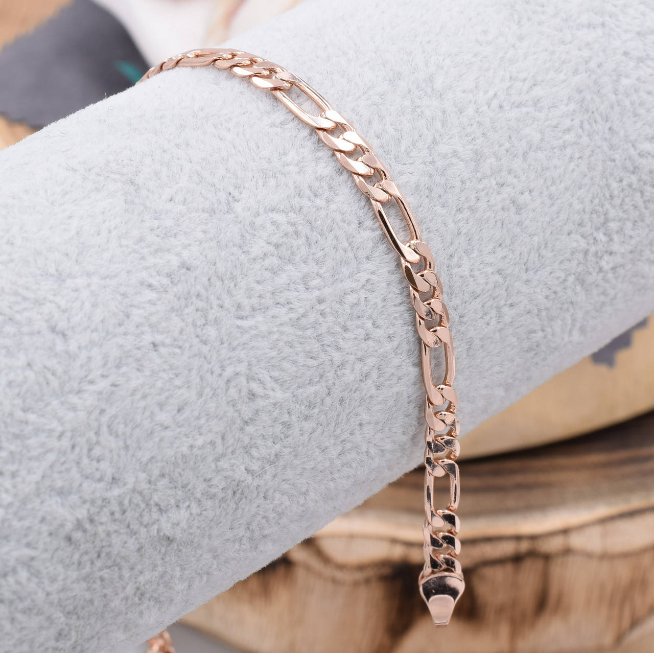 

Браслет Xuping Фигаро с огранкой 41293 ширина 4 мм позолота РО длина 17