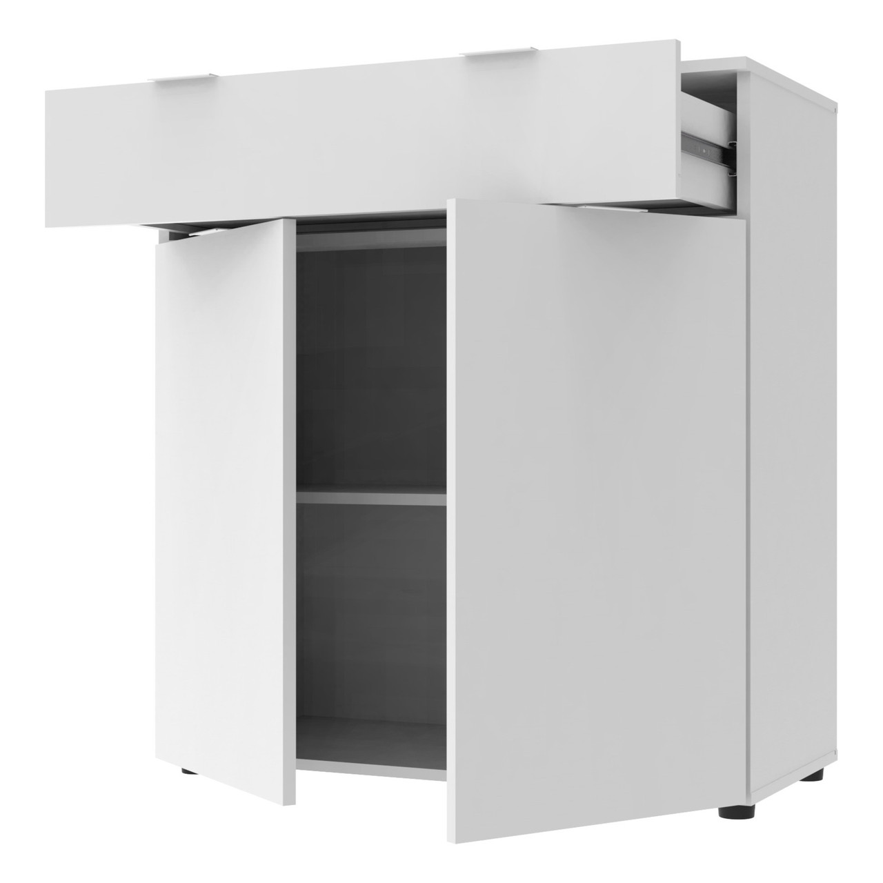 Комод Doros Рон 2 2 фасади 1 шухляда Білий 80х38х100 (41516003) 6