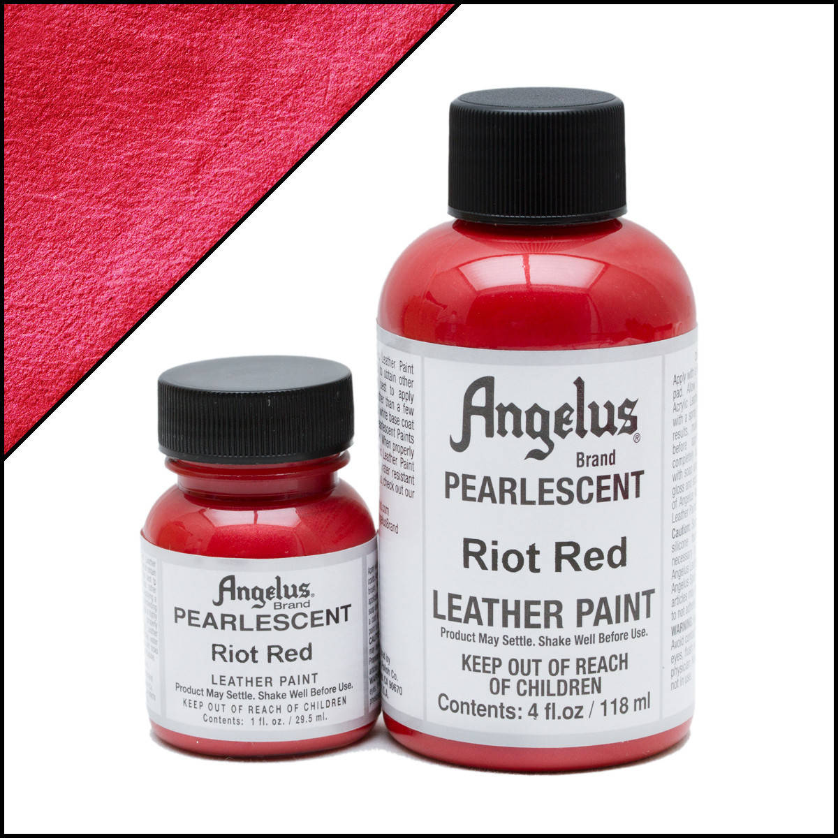 

Краска для кожи Angelus Pearlescent Riot red (красный)