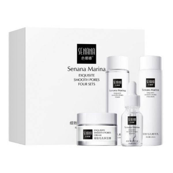 

Восстанавливающий набор для лица Senana marina smooth pores от расширенных пор и воспалений (тонер, крем,