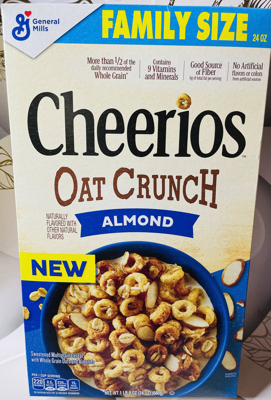 

Сухий сніданок Cheerios вівсяні кільця з мигдалем