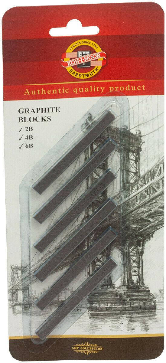 

Набор графитных блоков Koh-I-Noor "Graphite Blocks" 6 шт, Белый