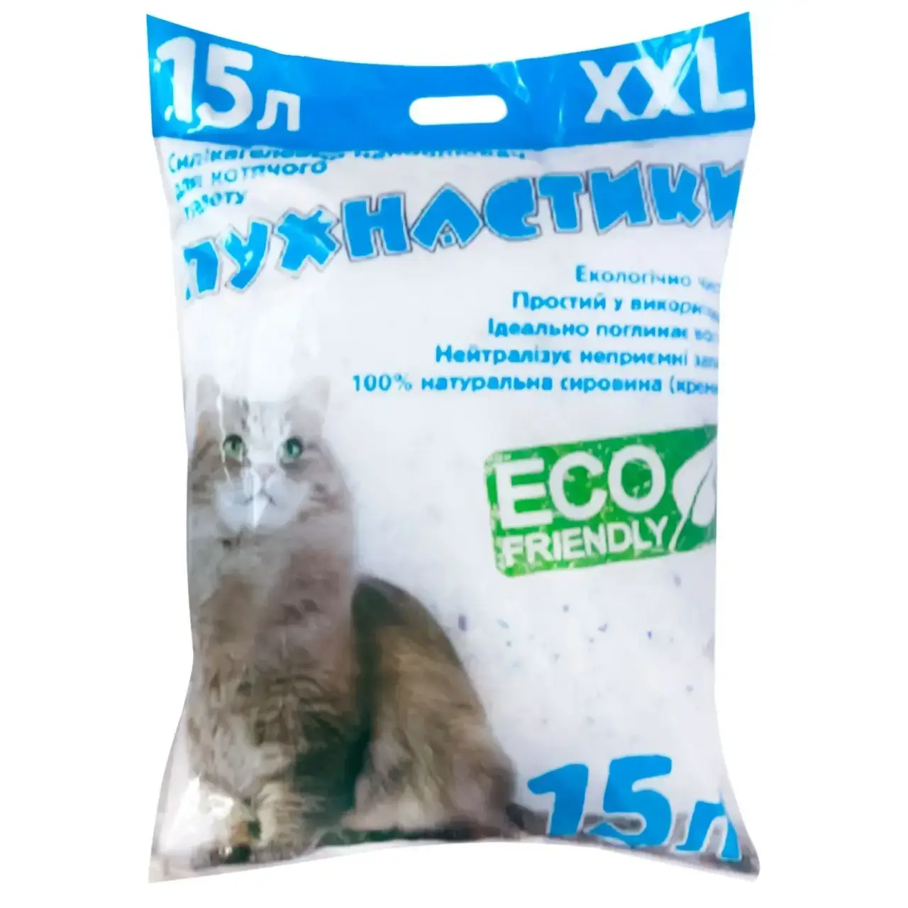 

Наполнитель для кошачьего туалета Пушистик Силикагелевый впитывающий 15