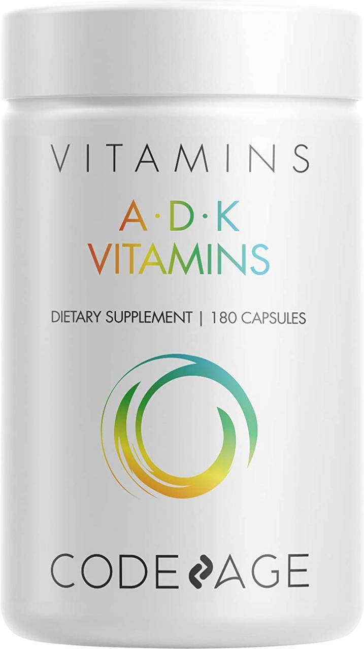

CodeAge ADK Vitamins / Жирорастворимые витамины А, Д, К 180 капсул