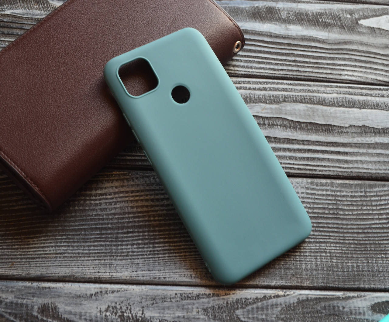 

Матовый силиконовый чехол для Xiaomi Redmi 9C / 9C NFC Сине-зеленый