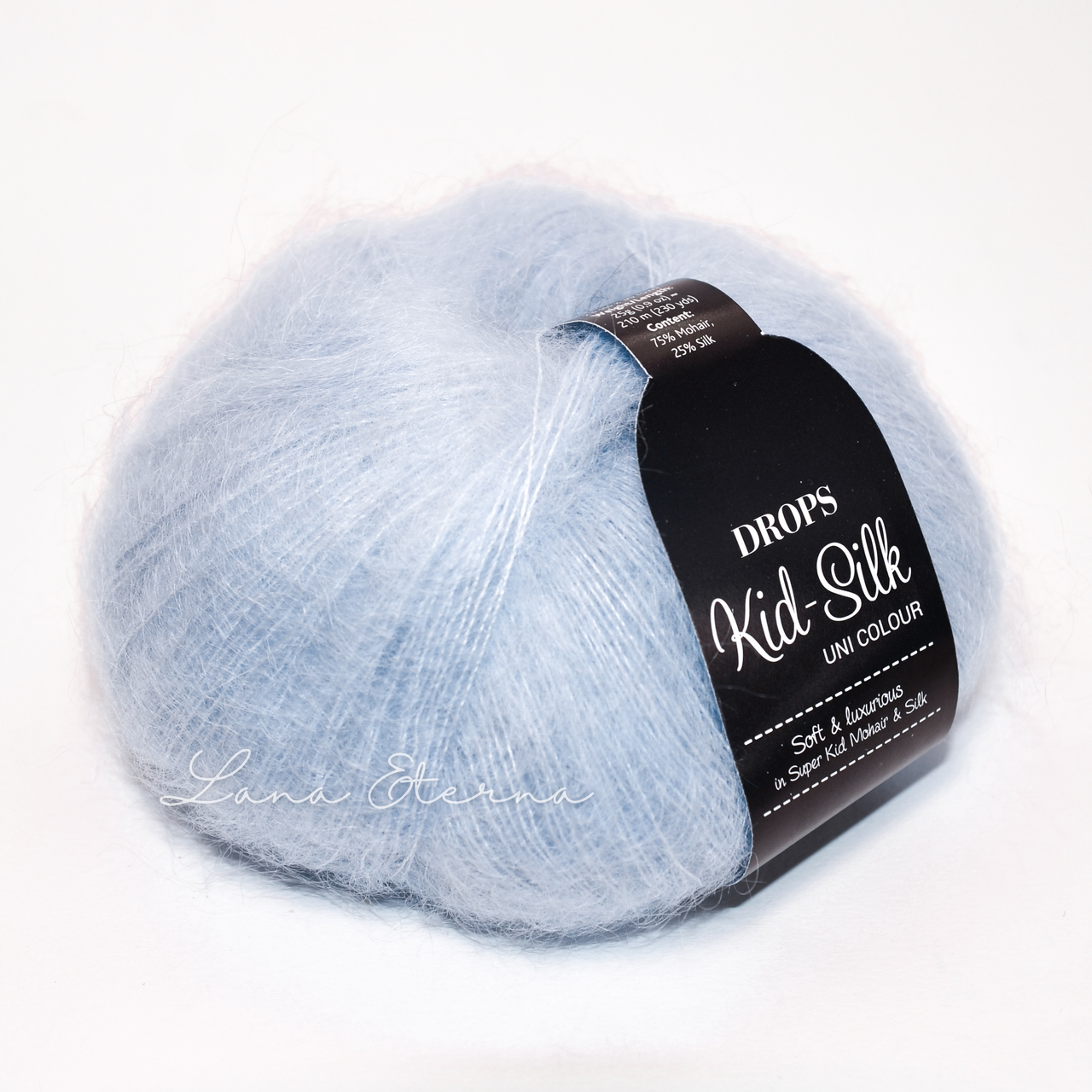 

Пряжа DROPS Kid-Silk 07 Светлое небо, Голубой