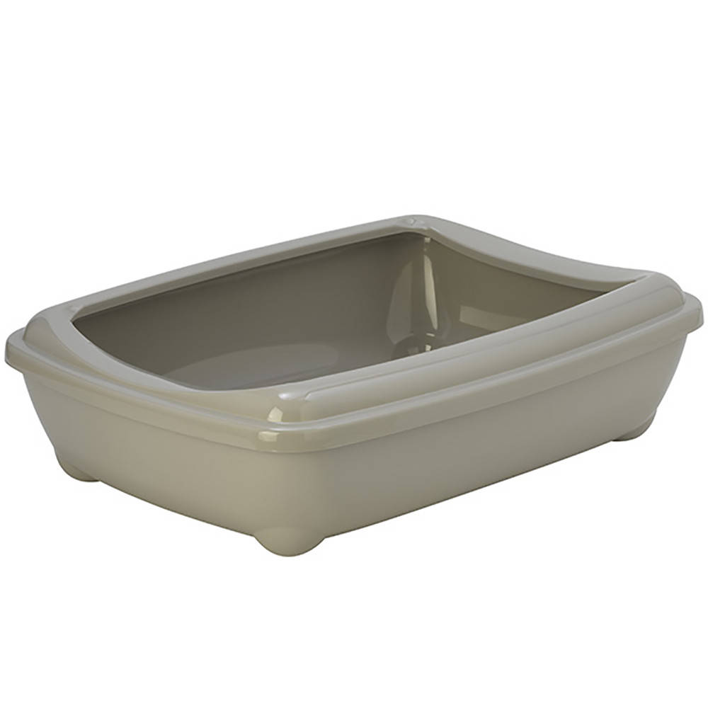 

Туалет для кошек Moderna Arist-O-Tray Jumbo с бортиком тёплый-серый, 57×43×16.3 см