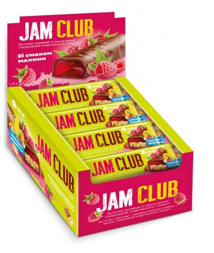 

Батончик Jam Club мюсливо-желейный 40 гр 24 шт/ уп. 144шт/ящ