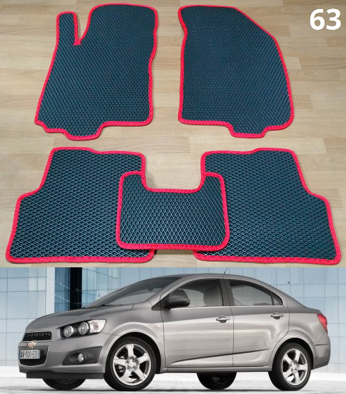 

Коврики ЕВА в салон Chevrolet Aveo Т300 '11-, Черный