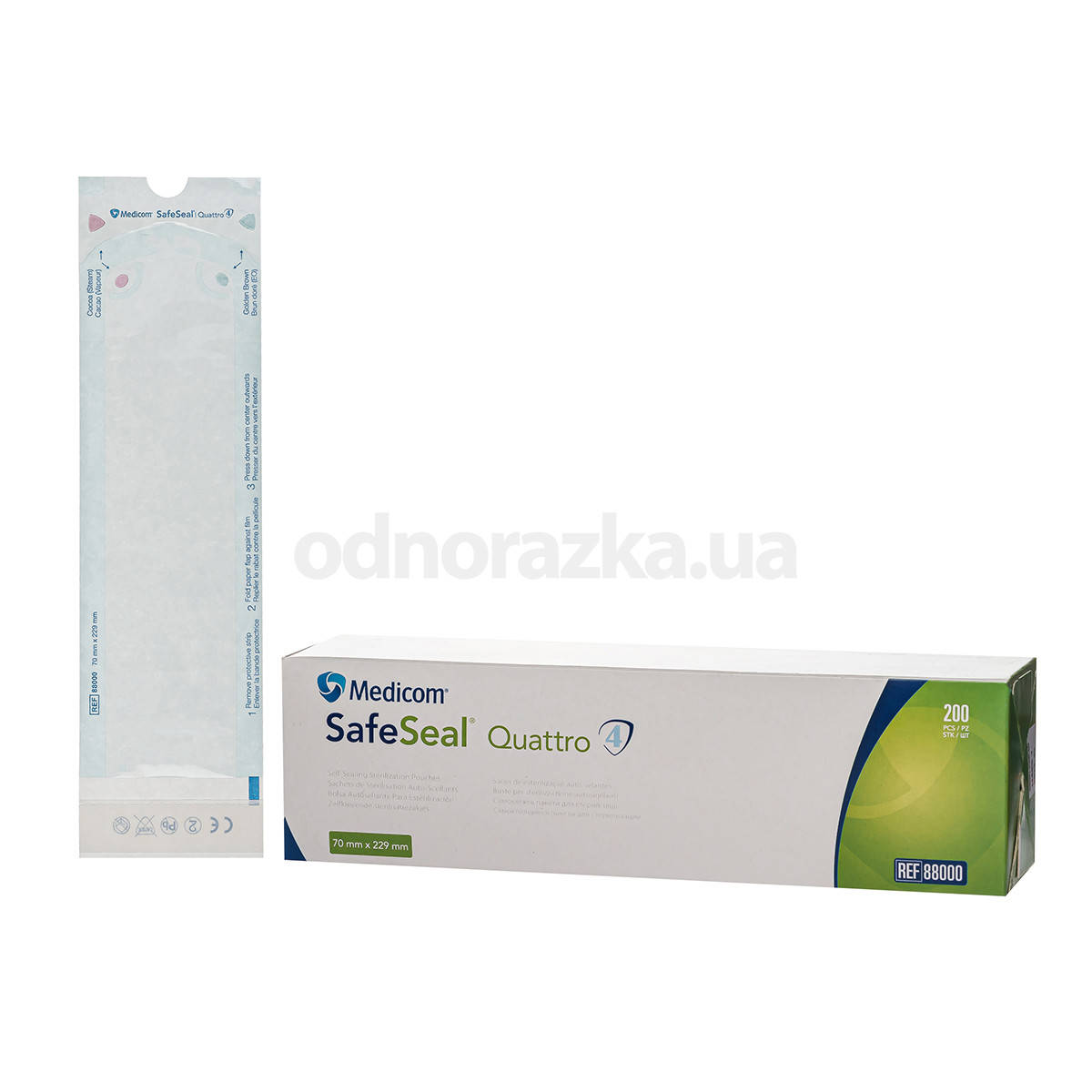 

Пакеты для паровой стерилизации Medicom 70х229 мм, самоклеющиеся, 200 шт