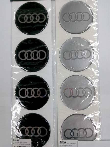 

Силиконовые 3D наклейки на диски и колпаки AUDI
