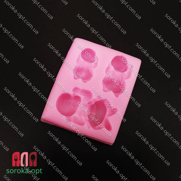 

МОЛД СИЛИКОНОВЫЙ "ПУПС ИЗ 3 ШТ"