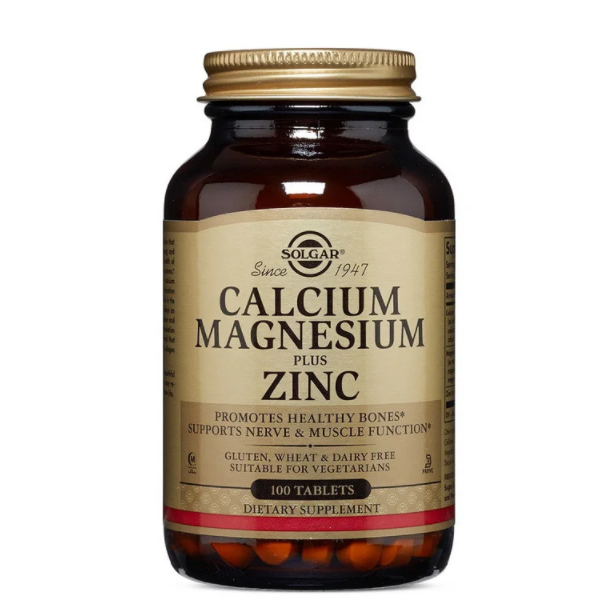 

Кальций магний цинк (Calcium Magnesium), Solgar, 100 таблеток (SOL-00520)