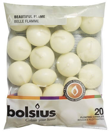 

Плавающие свечи Bolsius кремовые 20 шт (пл20-011)