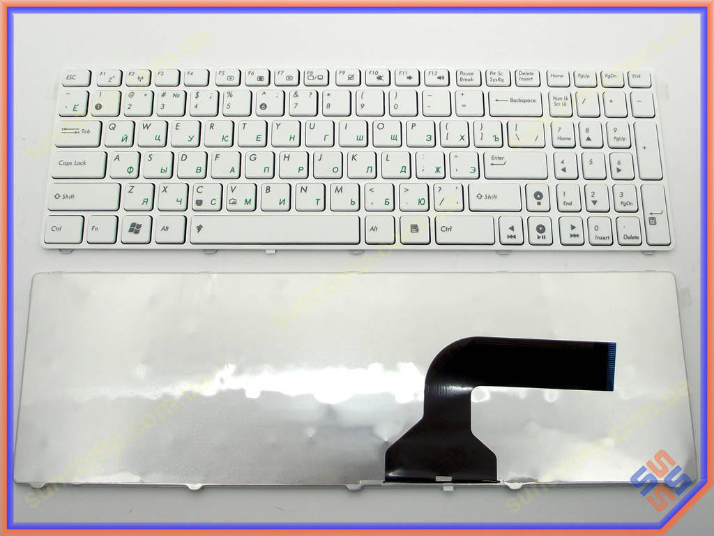 

Клавиатура для ASUS K52JR, K52JT, K52JU, K52JV, K52N, K53, K53E ( RU White )., Белый