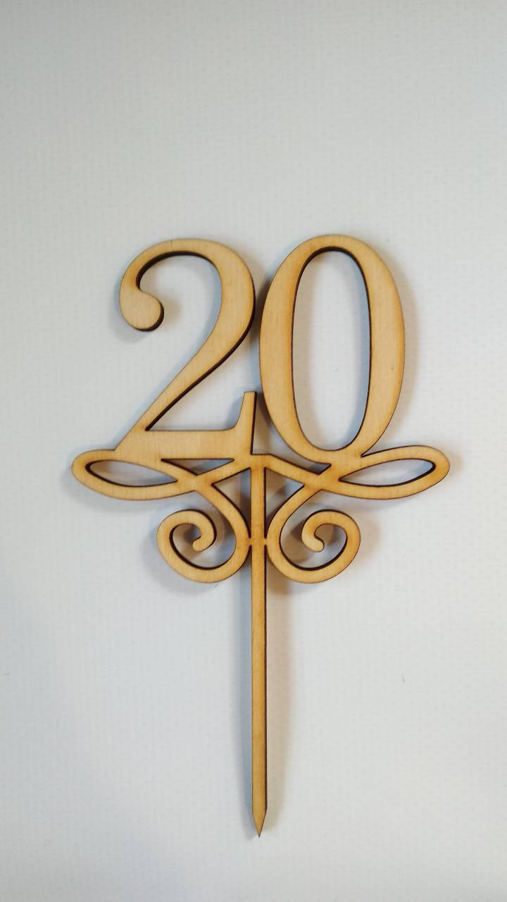 

Топпер цифра деревянный, для торта и десертов