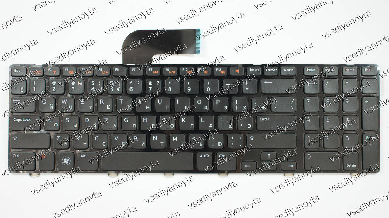 

Клавиатура для ноутбука DELL (Inspiron: 5720, 7720, N7110, Vostro: 3750, XPS: L702X) rus, black, Черный