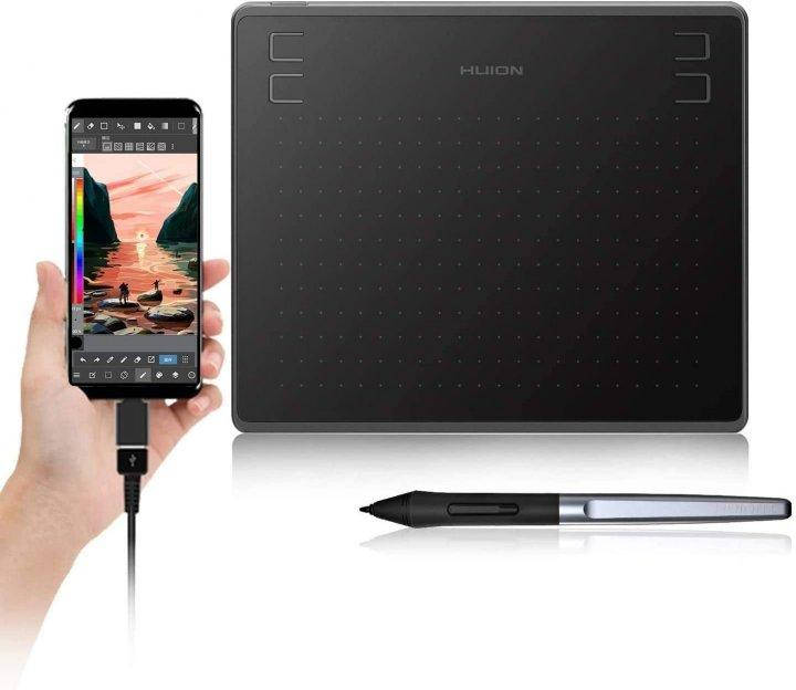 

ТОП ПРОДАЖ! Графический-планшет Huion HS64 для рисования, Черный