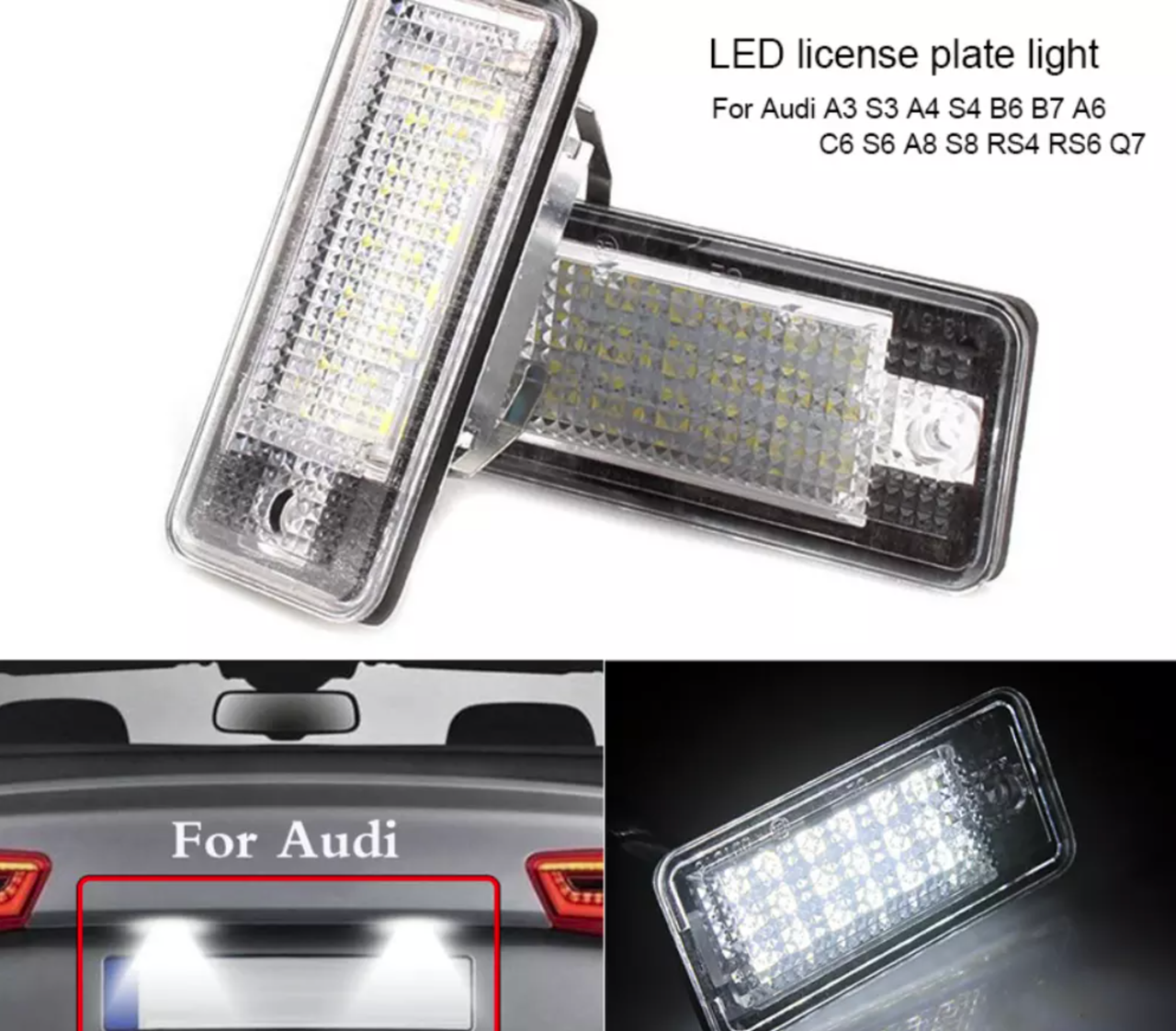 

LED подсветка номера для AUDI (Ауди) A3 A4 A6 A8 Q7