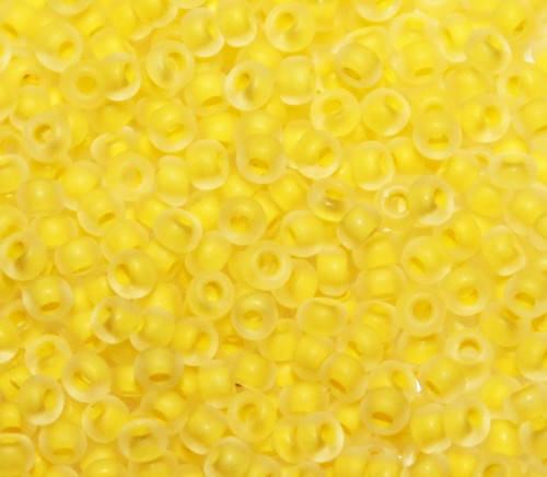 

Бисер матовый желтый окрас отверстия желтый, 50гр /38386matt