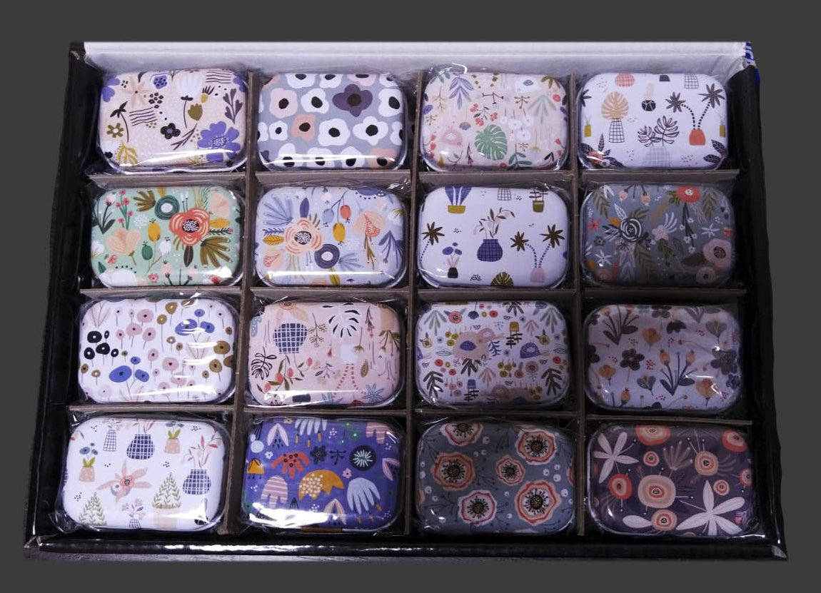 

Коробочки металические цветы (32штуки)