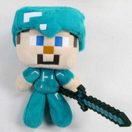 

Мягкая игрушка Стив в Алмазной броне из игры Minecraft Майнкрафт