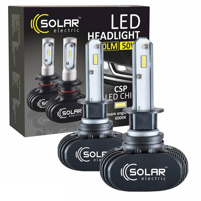 

Светодиодные лампы H1 SOLAR 12/24V 6000K 4000Lm 50W Seoul CSP (8101)