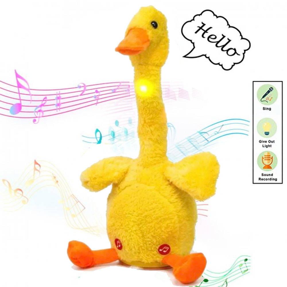 

Интерактивная Игрушка-Повторюшка Dansing duck / Музыкальная игрушка Утка, Желтый