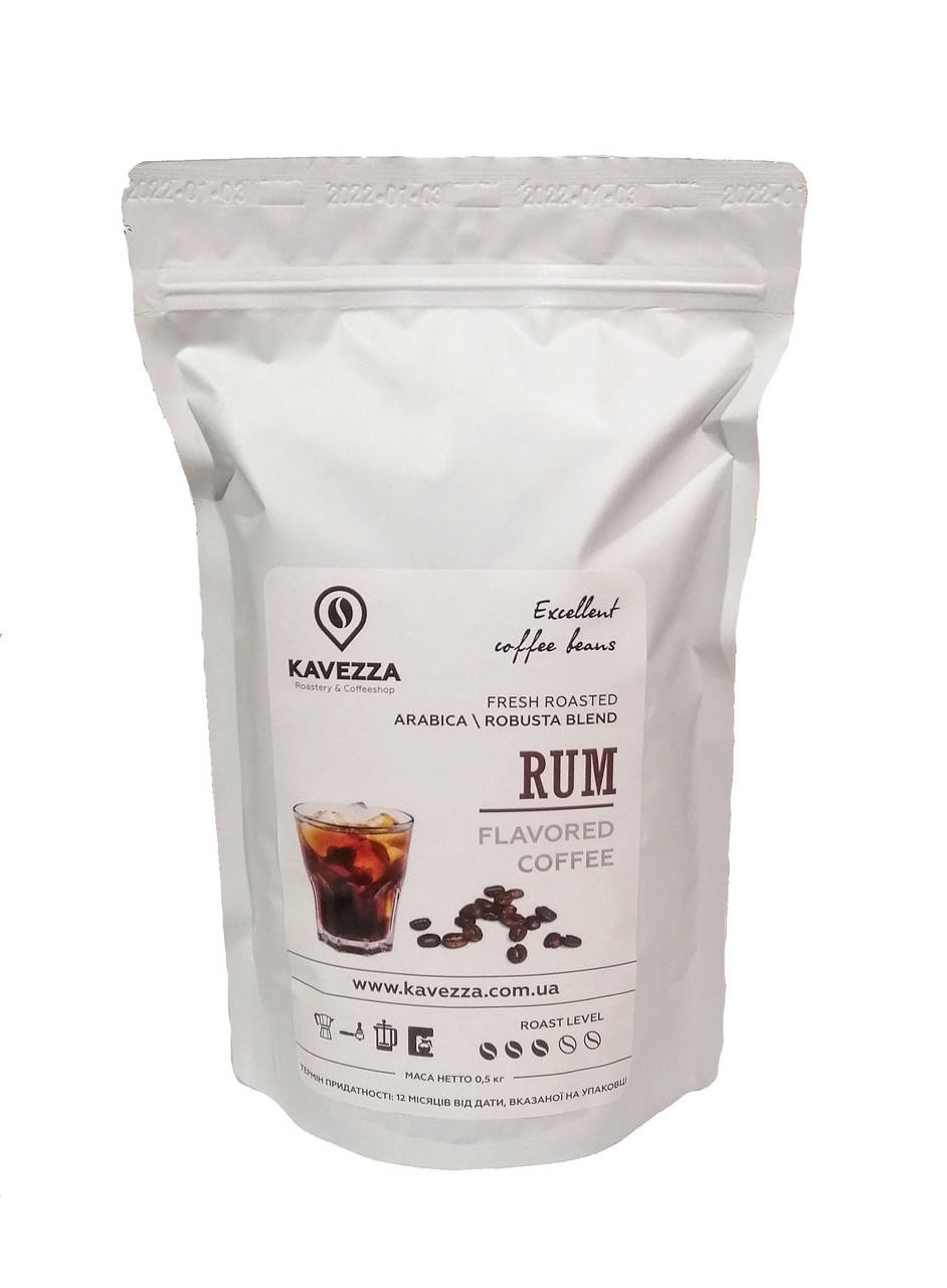 

Кава в зернах ароматизована "Ром" (Rum), 500 г