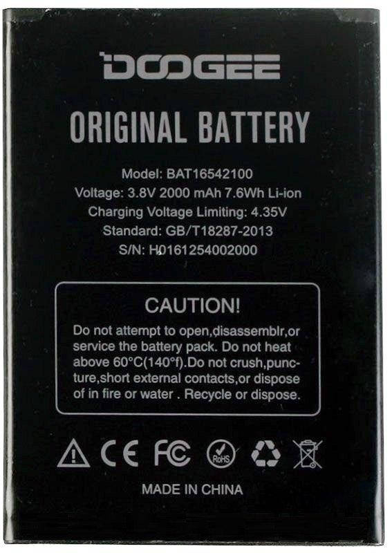 

Аккумулятор Doogee x9 Mini / BAT16542100 (2000 mAh)