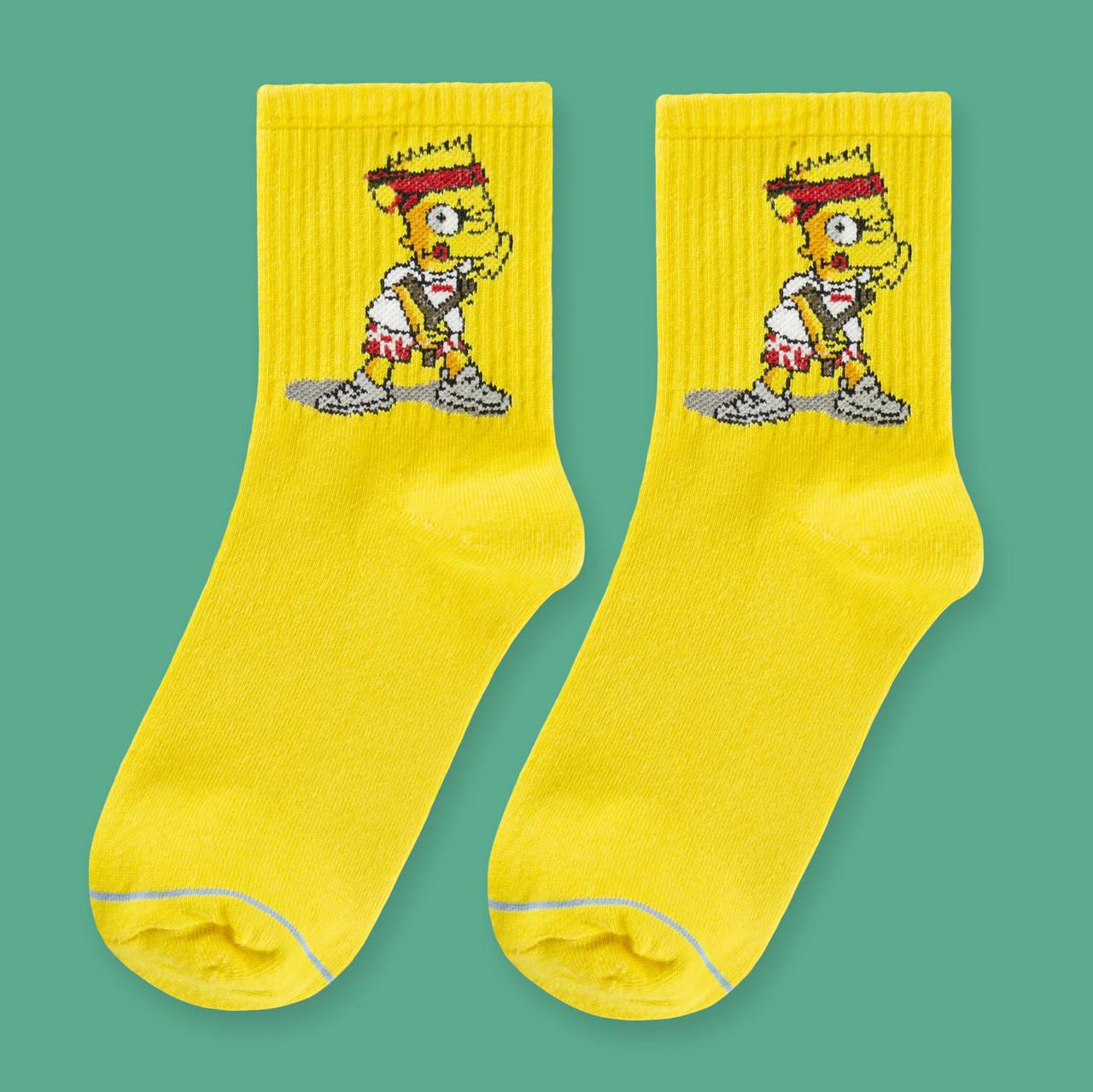 

Носки желтые с принтом "Simpsons", Желтый