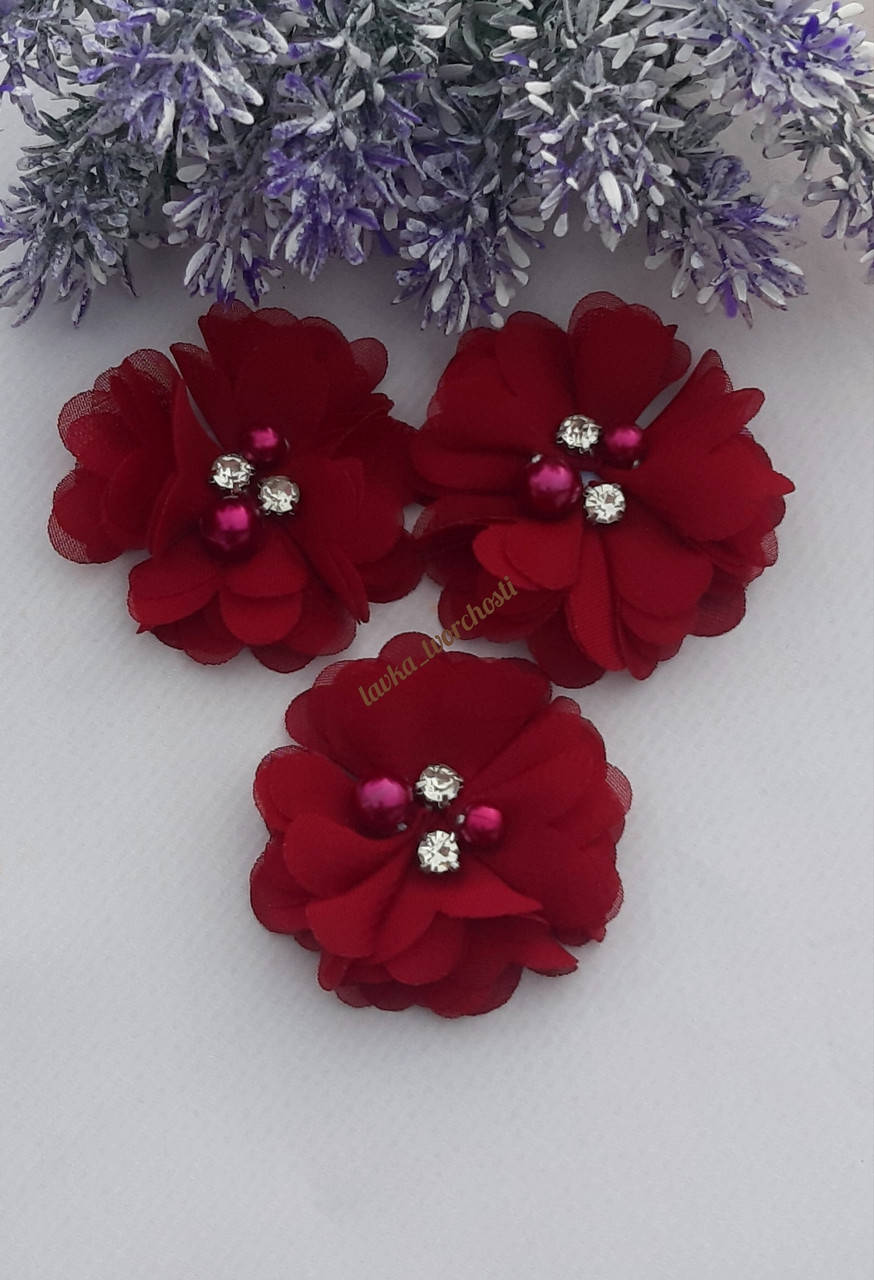 

Шифонові квіти бургунді