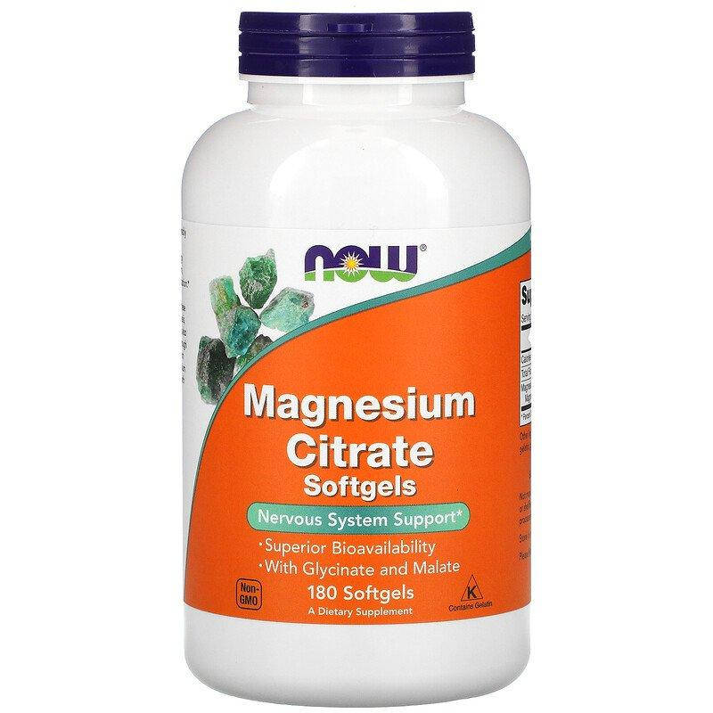 

Now Foods Magnesium Citrate 180 гелевых капсул