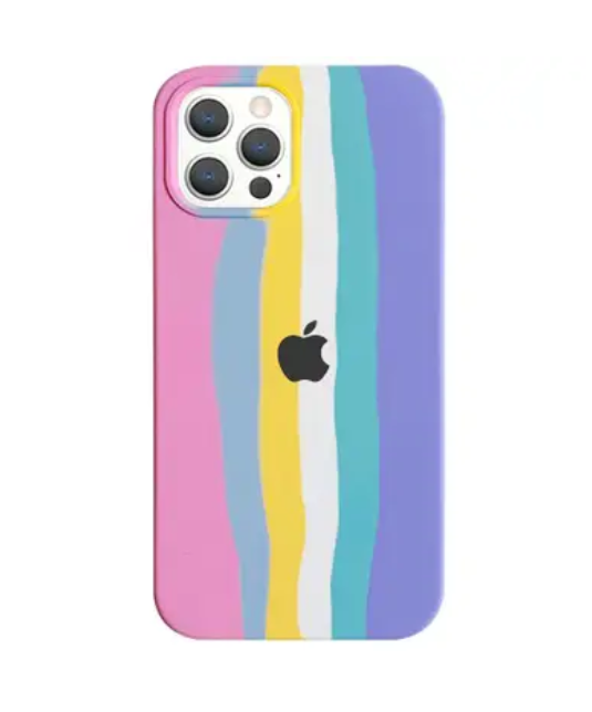 

Силиконовый чехол c закрытым низом Full Silicone Case Rainbow для iPhone 12 Pro/Айфон 12 Про, Разные цвета