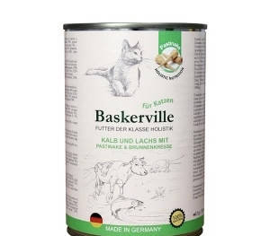 

Baskerville KF Holistic Kalb und Lachs. Телятина та лосось, консерва для котів, 400g