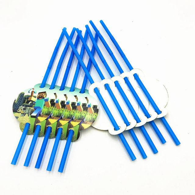 

Трубочки с гофрой (ПРЕМИУМ) "майнкрафт" (8шт/уп)