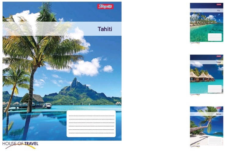 

Тетрадь для записей А5/48 клетка 1 Вересня Tahiti, 10шт/упак., 765468