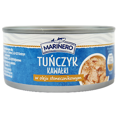 

Тунець Марінеро в соняшниковій олії ж/б Marinero 130/185g 48шт/ящ (Код : 00-00011784)
