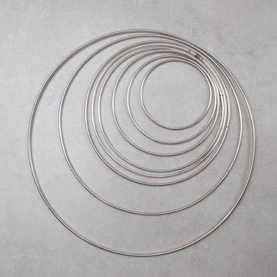 

Кольцо основа 20 см для ловца снов и макраме Серебро