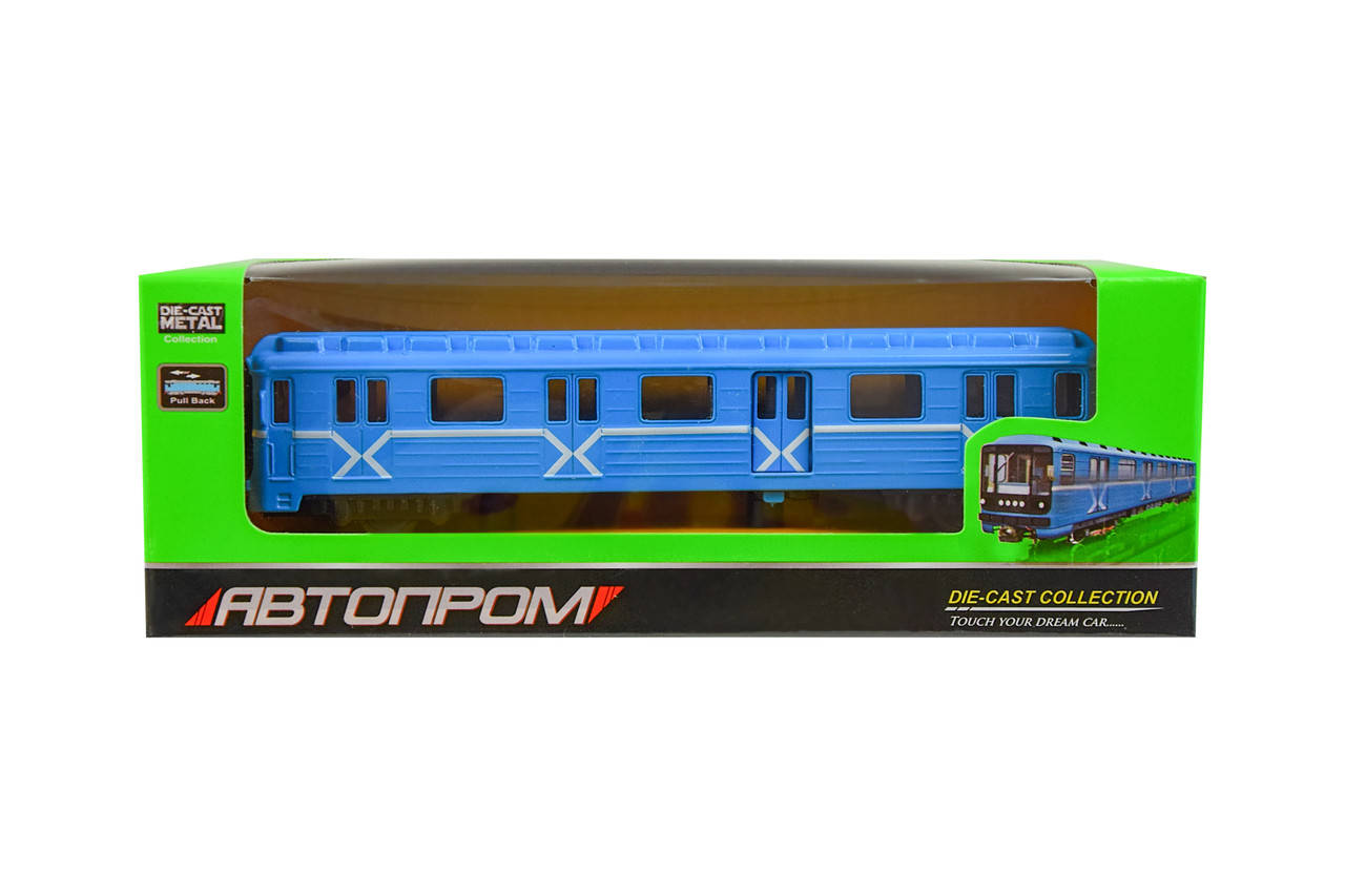 

Игрушка вагон метро металл. арт 7875, "АВТОПРОМ", 1:43 арт 7875,, Разные цвета