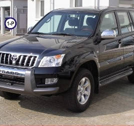 

Реснички на фары Toyota Land Cruiser Prado LC120, Черный