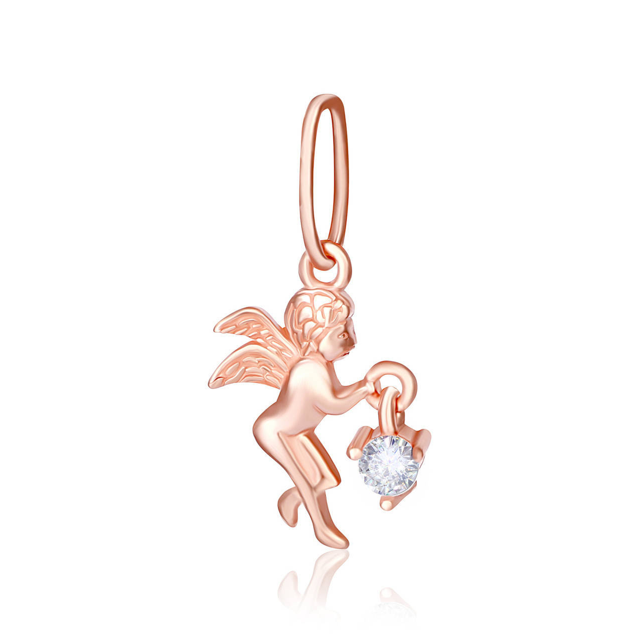 

Серебряный подвес с фианитом - "Ангел" П3Ф/134