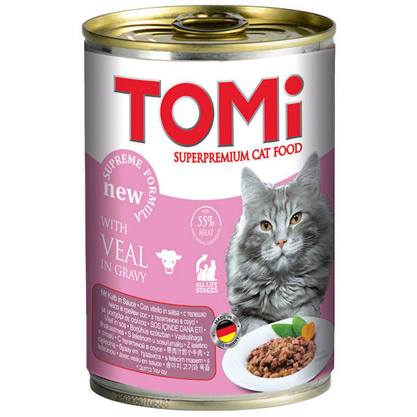 

TOMi Superpremium Veal ТОМИ ТЕЛЯТИНА консервы для котов, влажный корм - 400 г