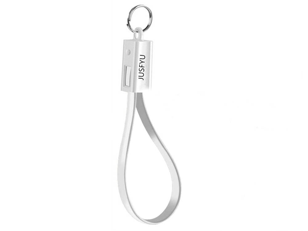 

Кабель брелок Jusfyu USB для зарядки Micro-USB Белый