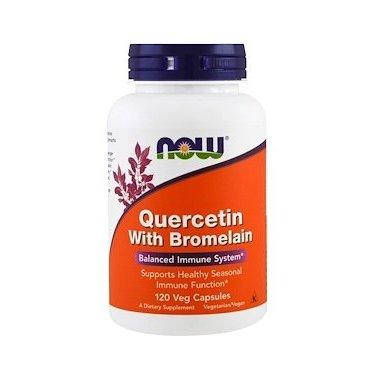 

Добавка для зміцнення імунітету NOW Foods Quercetin with Bromelain 120 VCaps