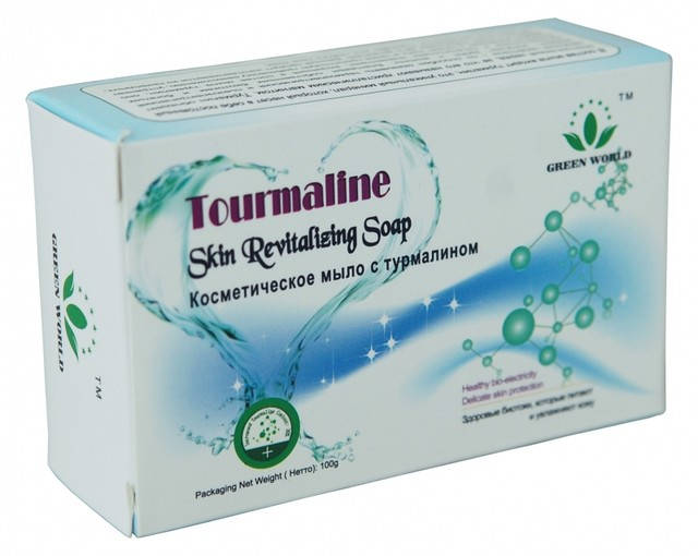

Мыло косметическое с турмалином Green World.