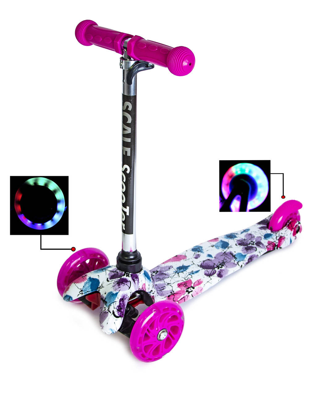 

Детский самокат SCOOTER MAXI МАКИ Светящиеся колеса