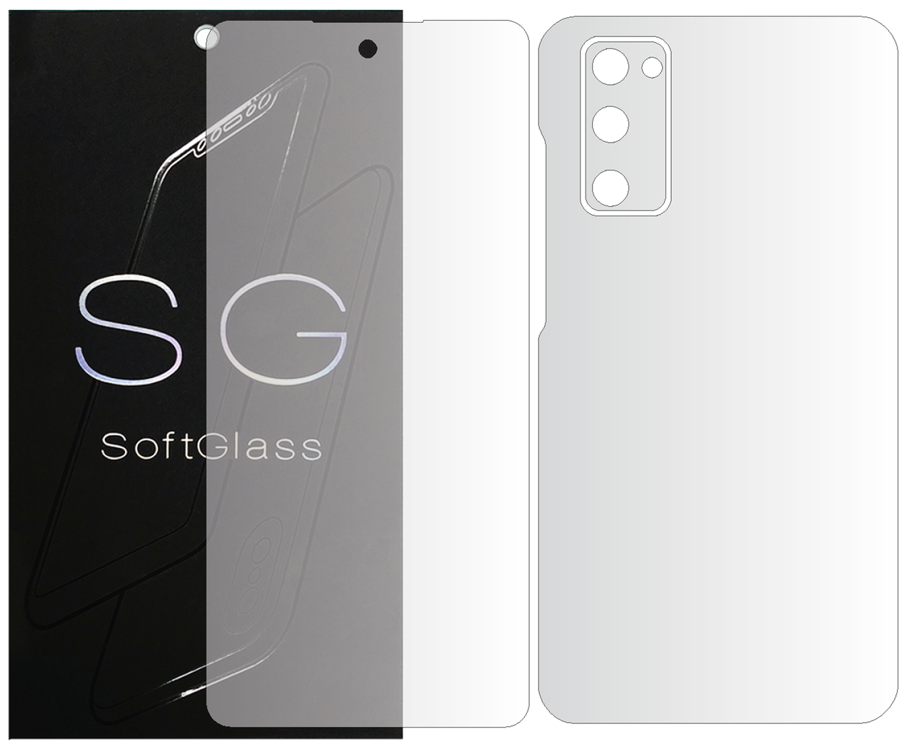 

Пленка Samsung Galaxy S20 FE G780F Комплект: для Передней и Задней панели полиуретановая SoftGlass, Прозрачный