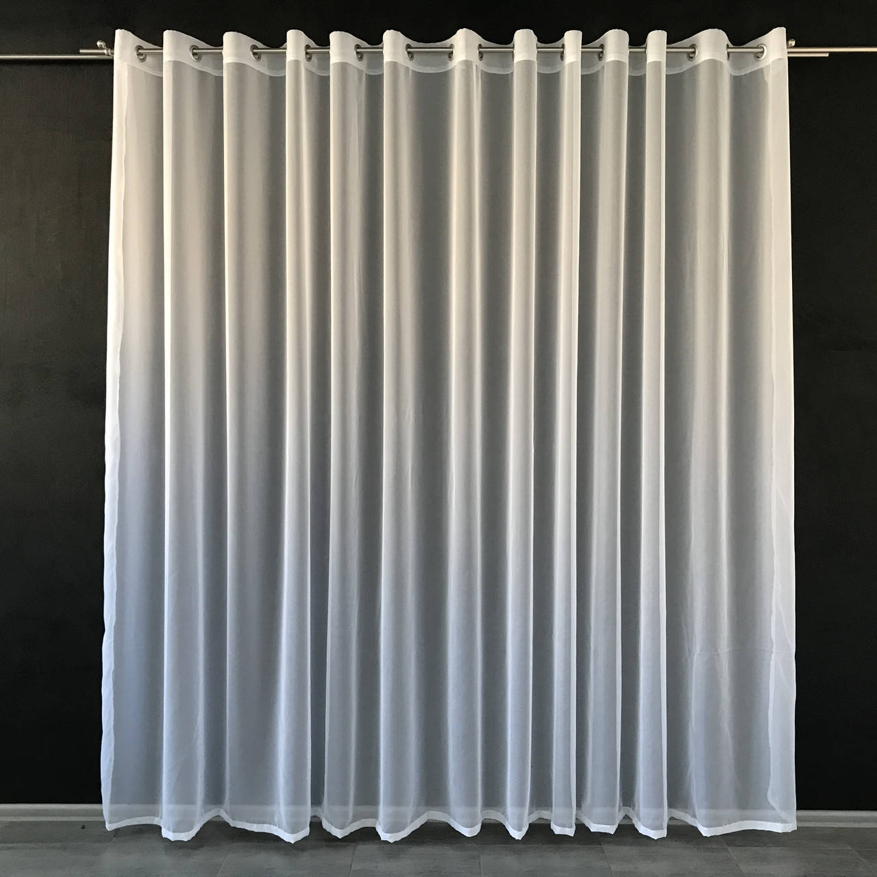 

Тюль на люверсах в спальню комнату гостинную, шифоновый тюль для спальни кухни ресторана Белый (T-K-L-5)