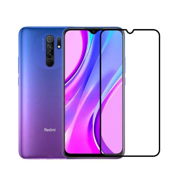 

Защитное стекло Pro для Xiaomi Redmi 9 Black /захисне скло на, Черный